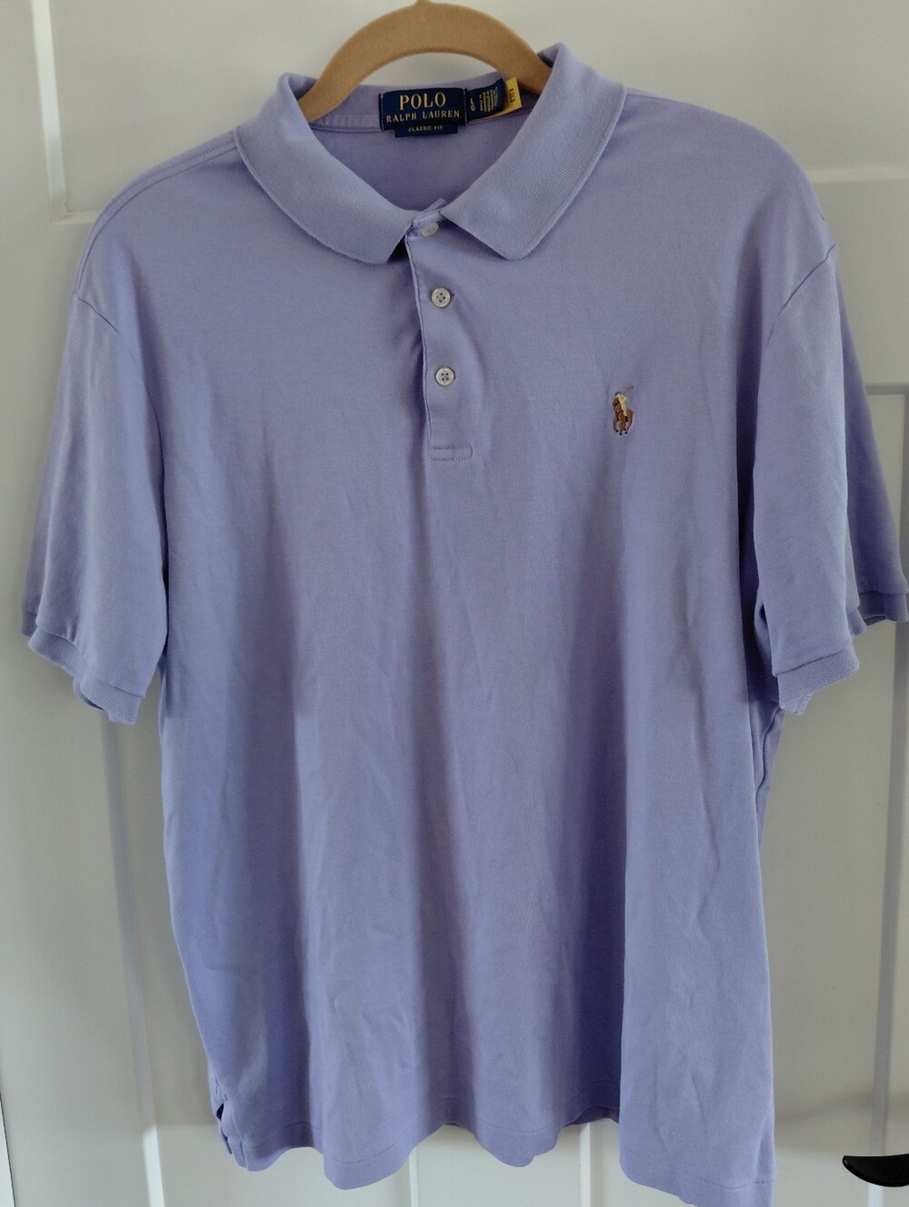 Polo by Ralph Lauren Men’s Light Lavender Polo Shirt Sz Large